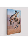 Zıplayan Atı İle Kovboy Tablosu-6249
