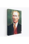Atatürk Portre Tablosu Mustafa Kemal Atatürk Dikdörtgen Dekoratif Kanvas Tablo-cs-69
