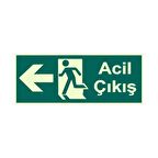 ESER - ACİL ÇIKIŞ SOL (Levha) 30x10