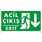 ESER - Acil Çıkış Aşağı (Levha)