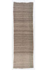 127x410 cm Çizgili Eski El Dokuması Kilim Yolluk. %100 Doğal Yün Halı