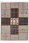 135x190 cm El Yapımı Eski Patchwork Kilim Rug, Diğer Ölçüleri Mevcut