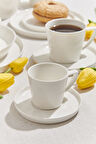 Solid Porselen Espresso Fincanı Beyaz