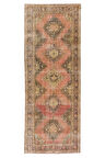 143x373 cm Koridor için El Yapımı Eski Köy Yolluk Halısı, Antre Hol Halı