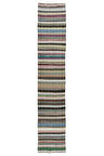 70x371 cm Eski El Yapımı Pamuklu Çaput. Düz Dokuma Kilim Yolluk (Ölçü Ayarlanabilir)