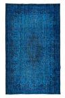 172x275 cm El Dokuması Halı, Mavi Modern Halı, El Yapımı Yünlü Halı