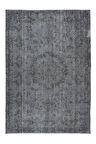 170x252 cm El Yapımı Türk Halısı, Gri El Dokuması Halı, Modern Yünlü Halı