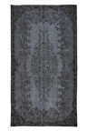 164x290 cm Gri El Yapımı Anadolu Halısı, Çağdaş Ev ve Ofis Dekoru Halı