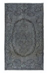 157x261 cm El Yapımı Türk Halısı, Gri El Dokuması Halı, Modern Yünlü Halı