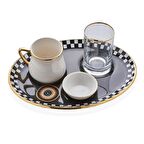 GLORE NAZAR SİYAH OVAL KEYİFLİK TEK KİŞİLİK KAHVE FİNCANI 