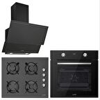 Luno Siyah Trio Ankastre Set 3420.6.B01 - L335B01 - L502B01