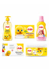 Yenidoğan Bebek Bakım ve Çamaşır Seti - 1200 ml Yumuşatıcı + 700 ml Şampuan + Likit Pudra + Sabun + Kulak Çubuğu 100'lü