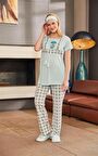 Mecit 5222 Turkuaz  Spor Hamile Lohusa Pijama Takımı
