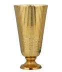 Crearthome Gold Çizgili Küçük Dekoratif Vazo 16x36 cm AK.IR0149