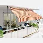 Evinizin Atolyesi Teleskopik Tente Turuncu-Beyaz 250X150 cm