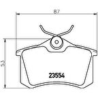 Bosch F 0986424813 Arka Balata Fluence-Mgn Iı-Iıı-207-308-307-Partner-C3-C4-Bora-Passat 97>Golf Iv-V-Polo Fıslı
