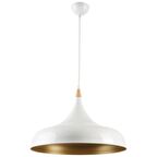 Mylight Mat Beyaz Içi Sarı 50 cm Metal Sarkıt Avize