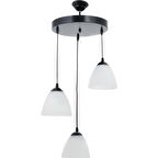 Mylight Siyah Gövde Opal Cam Üçlü Spor Avize