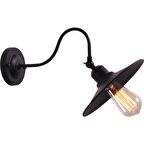 Retro Metal Salon - Yatak Odası Tavan Siyah Aplik