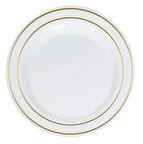 Mika Tabak Beyaz Gold Yaldızlı 6 Adet 26 cm 