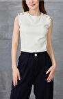 Düğme Detaylı Bluz