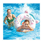 + 8 Yaş Sevimli Hayvanlar Figürlü Çocuk Simit Şişme Havuz ve Deniz Yüzme Simidi M-59266