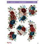 LineArt Sulu Transfer 25x35cm Çiçek Desenli LNT72