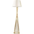Mylights Retro Lambader Köşe Lambası Mat Gold Krem Başlık 45CM Başlık