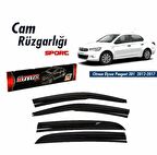 Peugeot 301 Mugen Cam Rüzgarlığı 2012-2017 arası 4'lü Sunplex