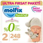 Molfix Pure&Soft Bebek Bezi 2 Beden Mini Ultra Fırsat Paketi 248'li