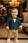 Erkek Bebek Zıbınlı Ceketli 4'lü Takım