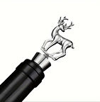 Zarif Gümüş Gri Kaplama Geyik Şeklinde Şarap Ve Şampanya Tıpası