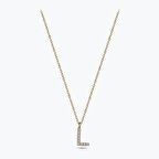 Altın L Harfi Kolye