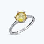 Sarı Taşlı Altın Yüzük