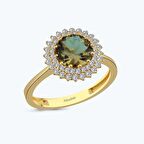 Altın Zultanit Taşlı Yüzük