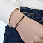 Altın İpli D Harfi Bileklik