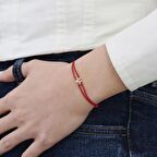 Altın İpli V Harfi Bileklik