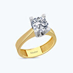 Altın Tektaş Yüzük