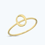 Altın O Harfi Yüzük