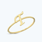 Altın T Harfli Yüzük