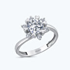 Altın Tektaş Kalpli Yüzük