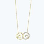 Altın Çift Sarmal Kolye