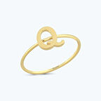 Altın Q Harfi Yüzük