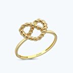 Altın Kalpli Sonsuzluk Yüzük