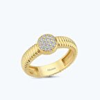 Altın Yuvarlak Taşlı  Yüzük