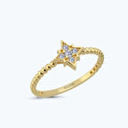 Altın Taşlı Kutup Yıldızı Yüzük