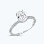 Altın Kolları Taşlı Oval Yüzük