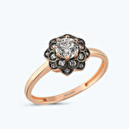 Altın Vintage Çiçek Yüzük