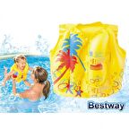Top HEDİYE- Bestway 32069, Tropikal Desenli Can Yeleği 3-6 Yaş