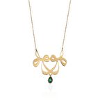 Yeşil Taşlı Altın Kolye